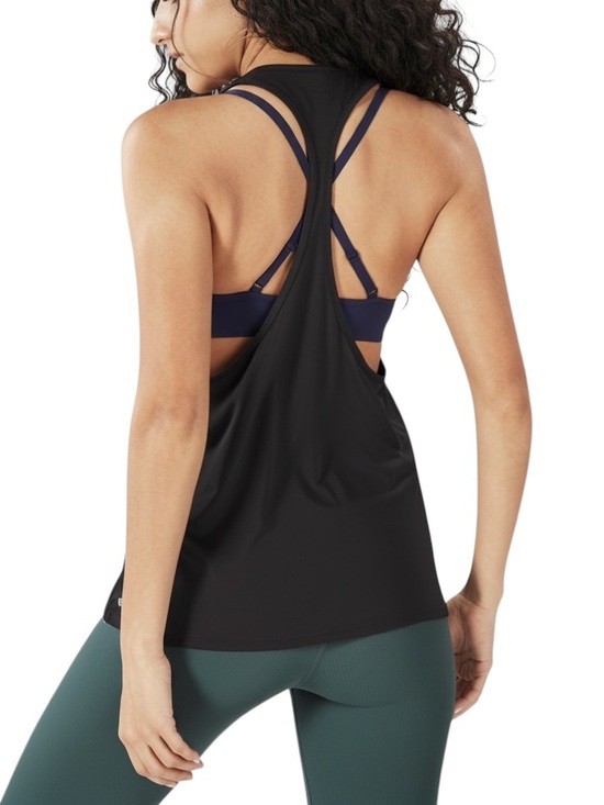 Fabletics Tops - Fabletics Peggy Scoop Neck Racerback Tank Black Medium